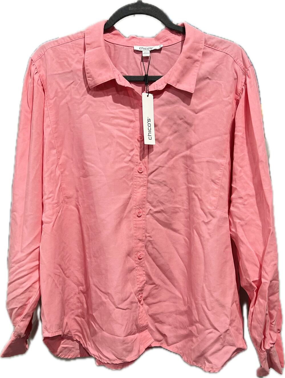 NWT Chico's Tencel Blend Button Up Women's Blouse Shirt Sunset Dunes Size 32/16R